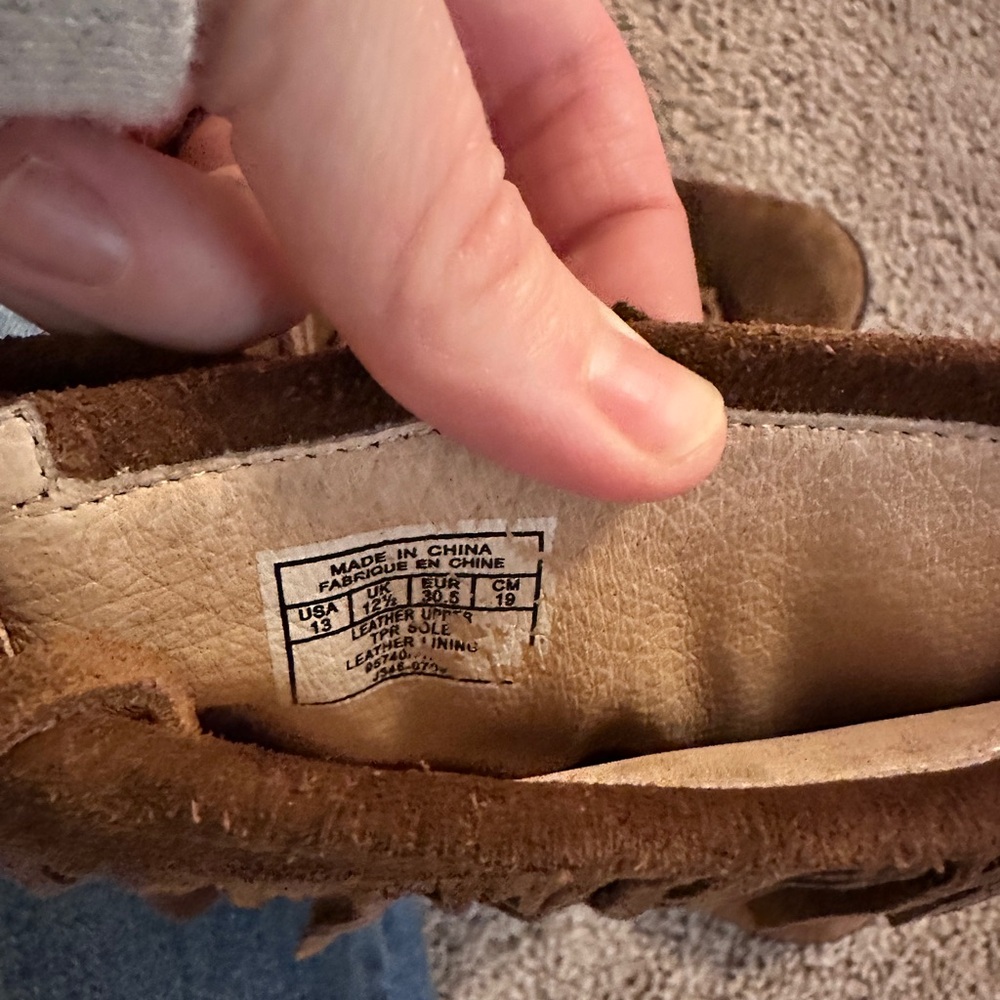 Kids Ralph Lauren Fringe Suede Boots - Brown - Picture 3 of 3